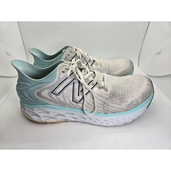 New Balance Fresh Foam X 1080v11 Shoes Women's 9.5 B White Blue Running Sneakers - Picture 1 of 8